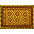 thumbnail image 1 of Ahgly Company Machine Washable Indoor Rectangle Oriental Yellow Traditional Area Rugs, 5' x 8', 1 of 4