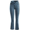 thumbnail image 3 of asdoklhq Yoga Pants for Women,Flare Plaid Pants High Waisted Workout Leggings Stretchy Tummy Control Bootcut Yoga Pants, 3 of 4