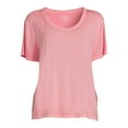 thumbnail image 5 of Time and Tru Women's Washed Scoopneck Top, Sizes XS-XXXL, 5 of 5