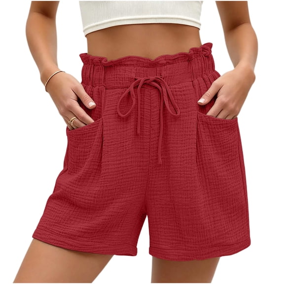 ByworldtasicNo Boundaries Summer Casual Shorts with Pockets High Waisted Wide Leg Drawstring Beach Vacation Trendy Shorts