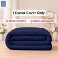 thumbnail image 2 of Kotton Culture 1 Pc Duvet Cover Queen Size/Full Size-100% Egyptian Cotton 600 TC Ultra Soft Premium Durable Comforter Cover Zipper Closure & Corner Ties- (Navy Blue, 90" X 90"), 2 of 8