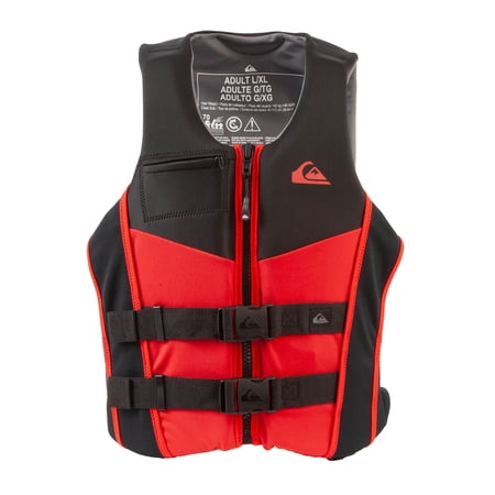 QUIKSILVER Men's Life Vest, USCG and Transport Canada Approved PFD, Level 70 Buoyancy Aids Evoprene Life Jacket for Boating Fishing Kayaking Water Sports - Dual Size