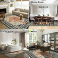thumbnail image 3 of Findosom 6'x9' Vintage Boho Area Rug, Machine Washable Rugs Non Slip Distressed Indoor Rug,Large Retro Area Rug Floor Carpet for Bedroom Dining Room Entryway Office Decor,Orange, 3 of 8