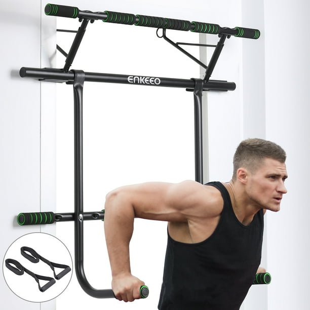 ENKEEO 6IN1 Doorway Pull Up Bar Set Chin Up Strength Training Body