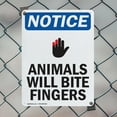 thumbnail image 5 of (2 Pack) Animals Will Bite Fingers OSHA Notice Sign 10 Inch X 14 Inch Indoor / Outdoor Rust-Free Aluminum Metal Signs for Workplace, Workshop, and Construction Site, Made in the USA, 5 of 8