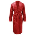 thumbnail image 5 of Baqcunre Womens Winter Coats Coral Velvet Pajama Dress Nightgown Hood Fall Winter Pocket Thickened Flannel Long Sleeved Bathrobe Homewear Fleece Jacket Womens Fall Fashion 2023 Red 1 L, 5 of 5
