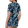 thumbnail image 4 of NAMTYQX Blouses for Women Dressy Casual Cute Short Sleeve Lightweight V Neck T Shirts for Women Dark Blue Size L, 4 of 5