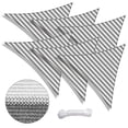 thumbnail image 3 of Yescom 6 Pack 7 Ft 97% UV Block Permeable Fabric Triangle Sun Shade Sail Heavy Duty Canopy Outdoor Pool, 3 of 9