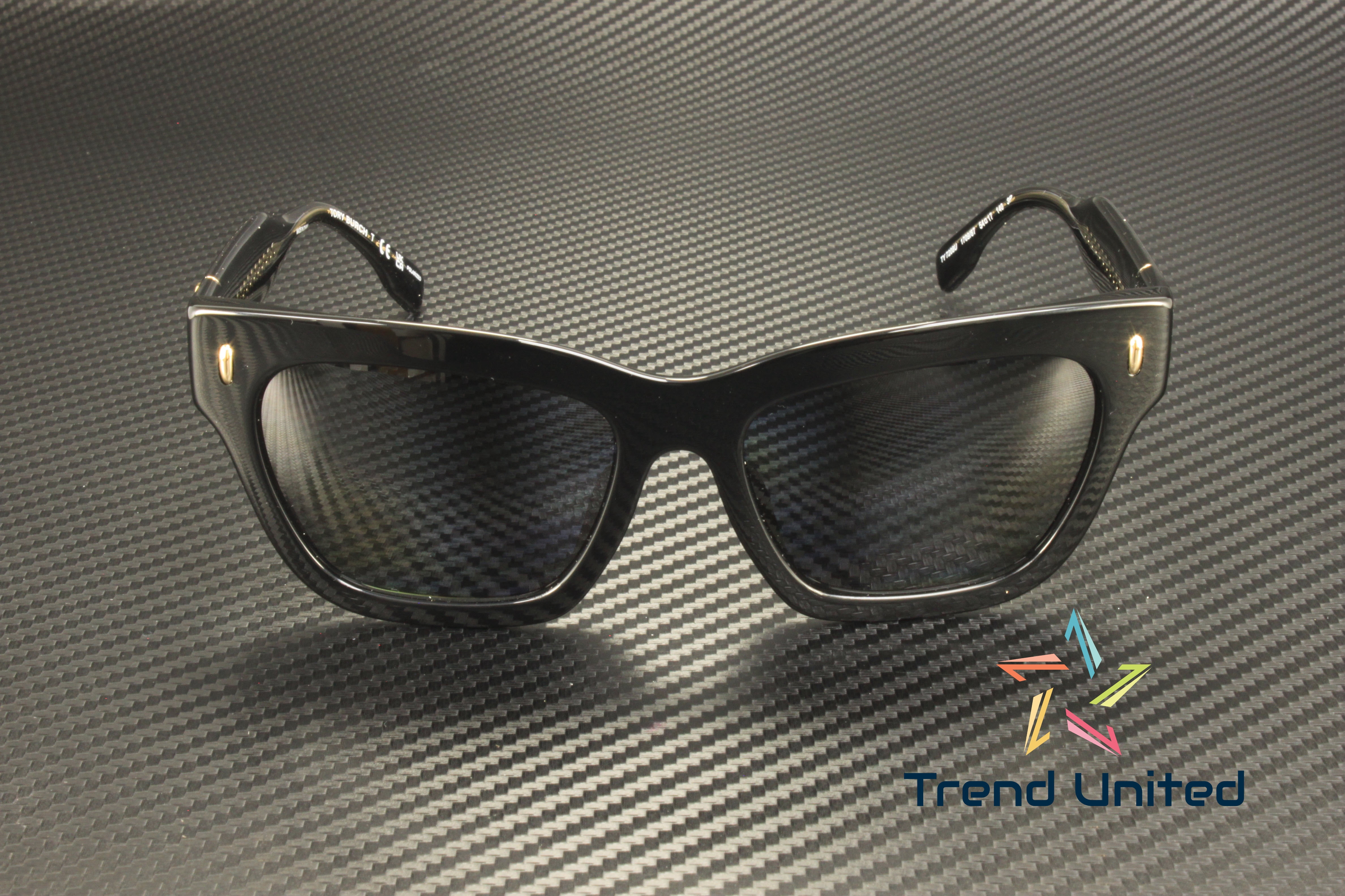 Tory Burch TY 7208U Plastic Womens Cat-Eye Polarized Sunglasses Black 54mm Adult