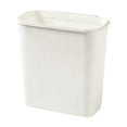 thumbnail image 2 of AuroraX Wall Mounted Kitchen Trash Can White 2.6 Gallon Garbage Can Stylish Plastic Contemporary Trash Bin for Compact Spaces, 2 of 6