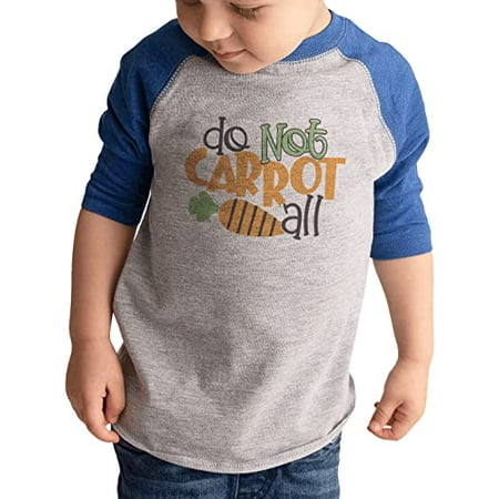 

7 ate 9 Apparel Kid s Happy Easter Shirts - Funny Carrot Blue Shirt 4T