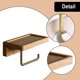 thumbnail image 3 of Soporte doble para papel higiénico de pared - Soporte decorativo de madera maciza de haya para baño con instalación adhesiva, esquinas redondeadas para baño y cocina (haya), 3 of 5