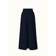 thumbnail image 3 of Pants for Women Casual Elastic Waist Wide Leg Pants with Pockets Navy Blue XXL, 3 of 7