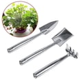 thumbnail image 1 of Juego de 3 piezas de acero inoxidable, miniherramientas para macetas de jardinería, pala pequeña, 1 of 5