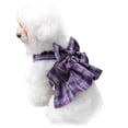 thumbnail image 1 of Plaid Dog Dress Bow Tie Harness Leash Set for Small Dogs Cats Girl Cute Princess Dog Dresses Spring Summer Rabbit Clothes Pet OutfitsS, 1 of 5