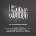 thumbnail image 2 of 10 Inch Backlit LED House Number, Stainless Steel, 6000K Cool White, Black, Number 4, 2 of 3