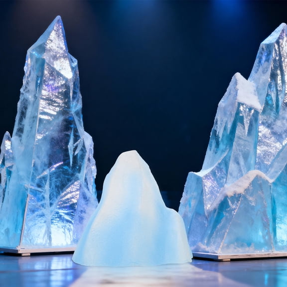 OUNONA Artificial Small Iceberg Figurine for Diorama Display and Home Decoration