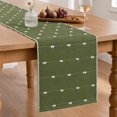 Spring Table Decor Rustic Army Green Farbic Rustic Cotton Woven Table Runner, Farmhouse Spring ...