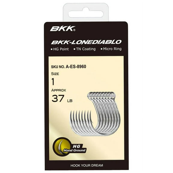 BKK Hooks Lonediablo Size 1/0# 8 Pack
