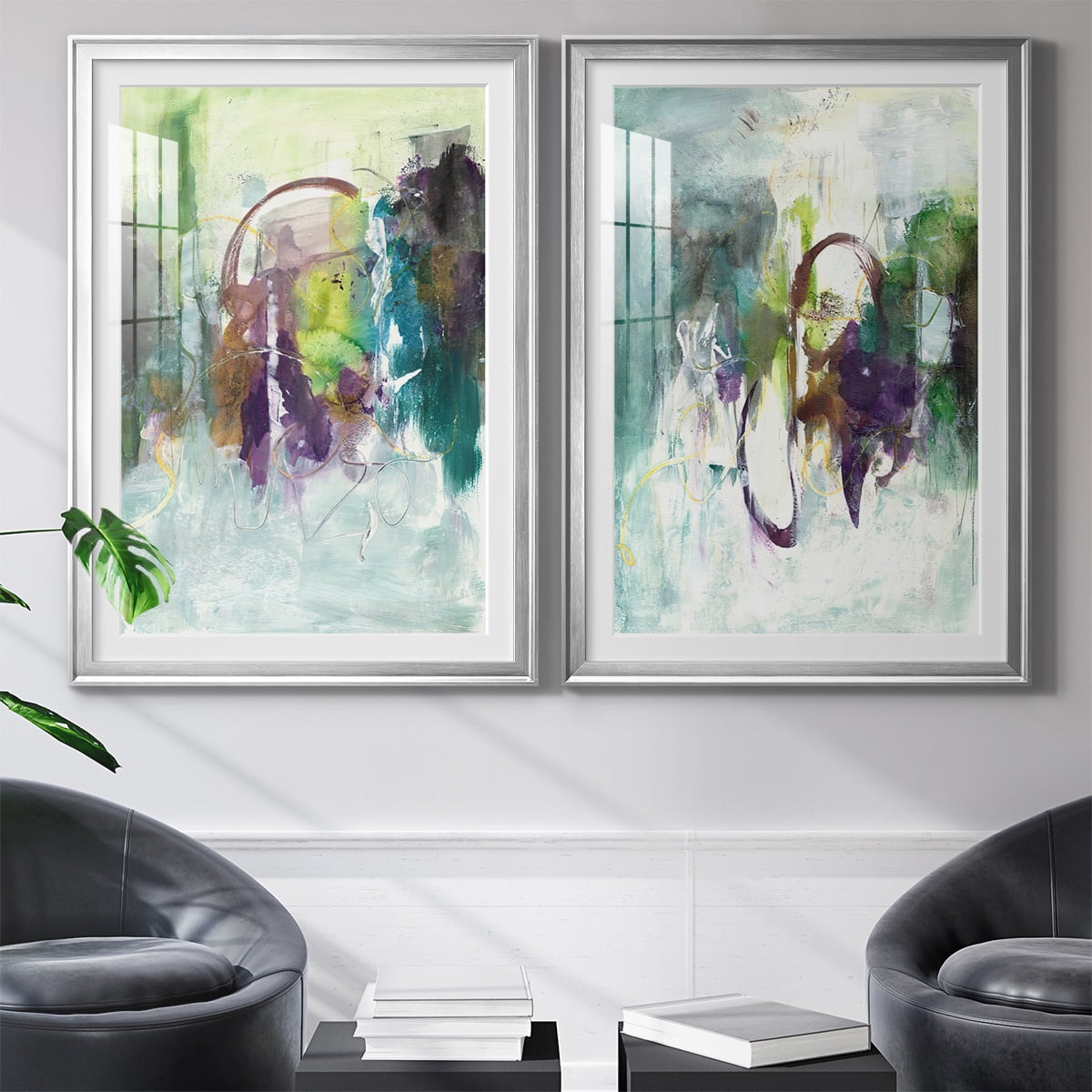 Wexford Home Moving On I Premium Framed Print, 18.5" x 24.5" - Ready to Hang, Silver (Set of 2)
