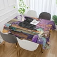 thumbnail image 3 of DEIARA Witch Cat Square Tablecloth 60×60in Polyester Fabric Tablecloth Washable Dust Resistant Wrinkle Resistant, 3 of 9