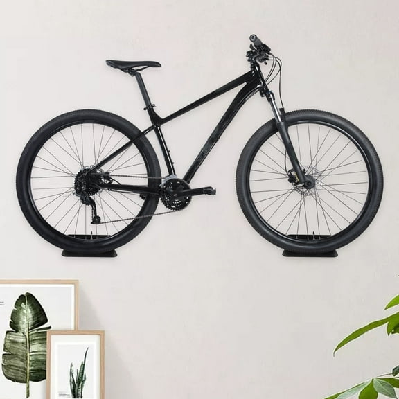 LIOOBO 3PCS Heavy Duty Wall Mount Bike Holder High Carbon Steel Black for Homeowners