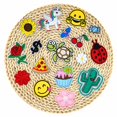 thumbnail image 3 of Juego de combinación de dibujos animados, 60 pegatinas de tela bordadas, pegatinas de animales lindos, pegatinas para ropa y sombreros, 3 of 5