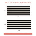 thumbnail image 6 of Black Beige Striped Yoga Towel for Hot Yoga Non Slip, Vintage Geometric Line Simple Yoga Mat Towel Absorbent Yoga Sweat Towels Microfiber Hot Yoga Blanket for Bikram Pilates 26"x70", 6 of 7