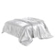 thumbnail image 3 of Funda de edredón Funda nórdica de seda artificial Cremallera Funda de almohada para dormir Juego de cama, Reina, 229x229cm, Blanco Noticed HA003632-20, 3 of 7