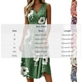 thumbnail image 3 of QUNYINEY Summer Women's Dresses Floral Long A Line Sleeveless Sundress Casual V Neck Vacation Loose Fit Dresses, 3 of 5