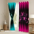 thumbnail image 3 of Erosebridal Geometric Honeycomb Curtains Blackout Neon Pink Teal Black Striped Curtains & Drapes Bedroom,Gradient Ombre Window Curtains Beehive Hexagon Window Treatments, 3 of 6