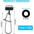 thumbnail image 2 of XUCP-Fishing Sinker Slide with Hooked Snaps Catfishing Rig Heavy Duty Fishing Finder Weight Sinker Slides Stainless Steel Duo Lock Line Connector for Fishing Tackle Box, 2 of 4