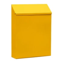 GQDIN Wall-Mount Mailbox,Large Capacity Mail Box,Galvanized Steel Rust-Proof Metal Post Box,Mailboxes for Outside,Wall Hanging Mail Newspaper Holder for Gate Outside House Decor 11.4"x8.7"x2.6"