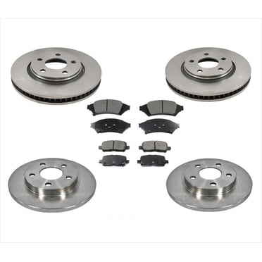 Detroit Axle Front Disc Brake Rotors For 1999-2005 Pontiac Grand Am & Chevy Malibu, Oldsmobile Alero (Pair)
