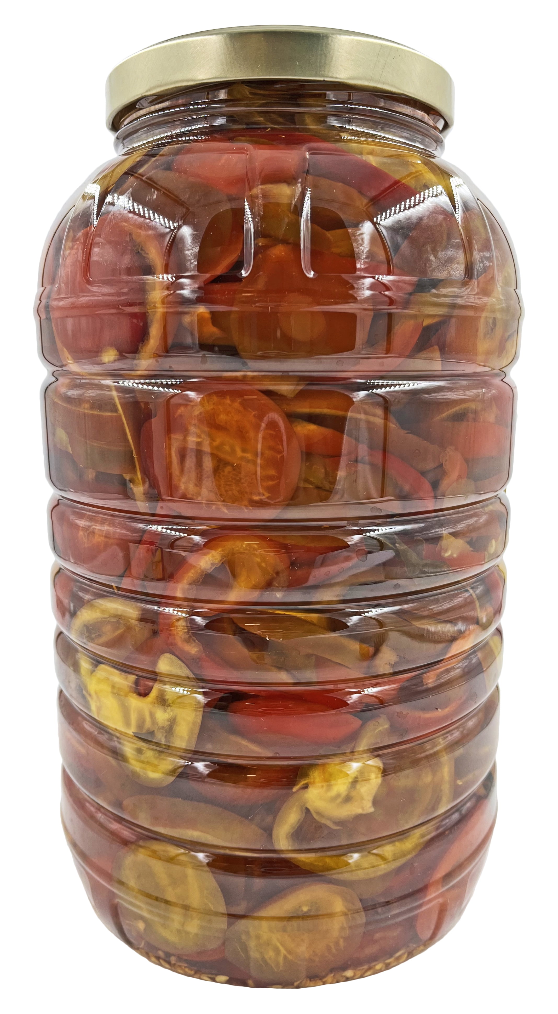 Supremo Italiano Hot Sliced Cherry Peppers | Kosher | 1 Gallon