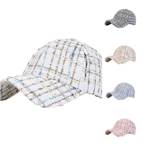XIAOCHA Women's Textured Baseball Cap Adjustable Dad Hat Party Trucker Hat,White