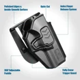 thumbnail image 3 of OWB Holster Compatible with Ruger Security 9 Standard, Fits Red Dot/Optics, Right Hand, 3 of 13
