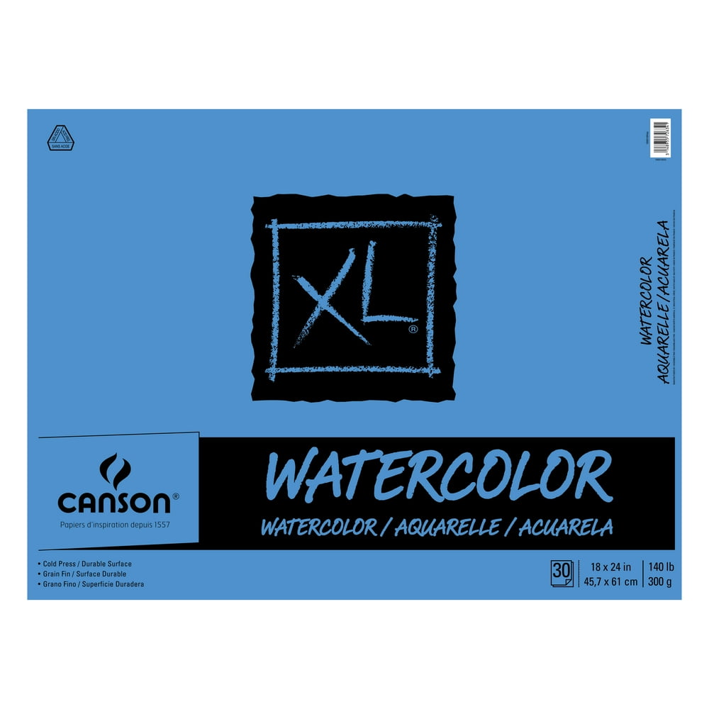 Canson XL Watercolor Pad, 18" x 24", 30 Sheets/Pad