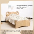 thumbnail image 2 of Solid Wood Pet Bed Cat Kennel Dog Bed Four Seasons Universal Floor Wooden Removable Princess Cat Bed ShopWise Round, 2 of 13