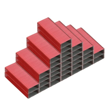 Uxcell Staples for Stapler, 2 Pack #10 Mini 3/16 Inch Length Staples for Office Supplies, Red
