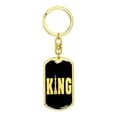 thumbnail image 4 of Chess Fan King Keychain Dog Tag Stainless Steel or 18k Gold, 4 of 8