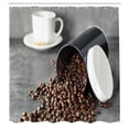 thumbnail image 2 of Ambesonne Espresso Grey Shower Curtain, Poured Coffee Beans, 69"Wx70"L, Brown Grey White, 2 of 4