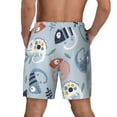 thumbnail image 4 of Fotbe Cute Chameleons On Blue Men’s Swim Trunks Quick Dry Swim Shorts Board Shorts with Mesh Lining-XX-Large, 4 of 9