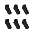 thumbnail image 3 of Hanes Ultimate Men's Ultra Cushion Ankle Socks, 6-Pairs Black 6-12, 3 of 5