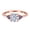 Moissanite Rose Tone Silver, variant on Moissanite Size-5 Art Deco Round Vintage Style Triangular Cluster CZ Wedding Engagement Rings For Women 925 Sterling Silver Gifts For Her
