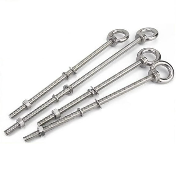 (2pcs) 304 Stainless Steel Eye Threaded Lever Bolts for Machined Link M6x120mm.