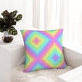 thumbnail image 5 of Rainbow Stripe Printed Decorative Square Throw Pillow Cover 22"x22", 5 of 7