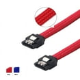 thumbnail image 3 of 2 Pcs 50CM 3.0 III SATA3 7Pin Data Cable 6Gb/S SSD Cables HDD Hard Disk Data Cord with Nylon Sleeved Premium Version, 1 Pcs Red & 1 Pcs Blue, 3 of 5