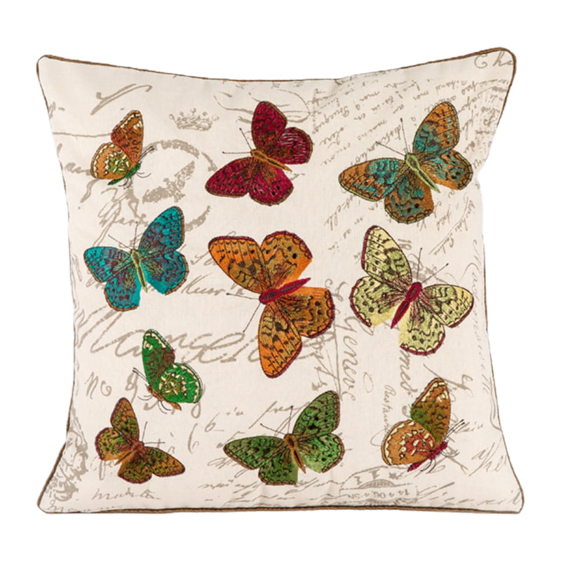 Decorative Cushion Cover Butterfly Dragonfly Sofa Couch Bed Throw Pillow Case 