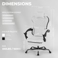 thumbnail image 5 of Leumius Gaming Chair,Ergonomic Office Desk Chair with Footrest Comfortable Headrest and Lumbar Support,Black, 5 of 21